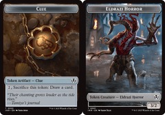 Clue (22) // Eldrazi Horror (1) Token - Foil